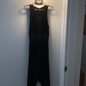 Bebe Size S Black Long Flowey Mesh Middle dress